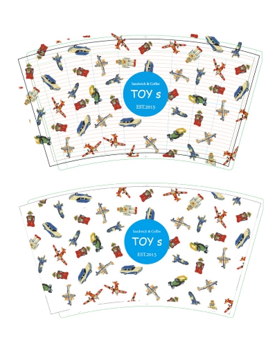 サンドイッチカフェの紙コップ印刷