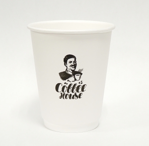 二重耐熱紙コップ印刷8ozホワイト
